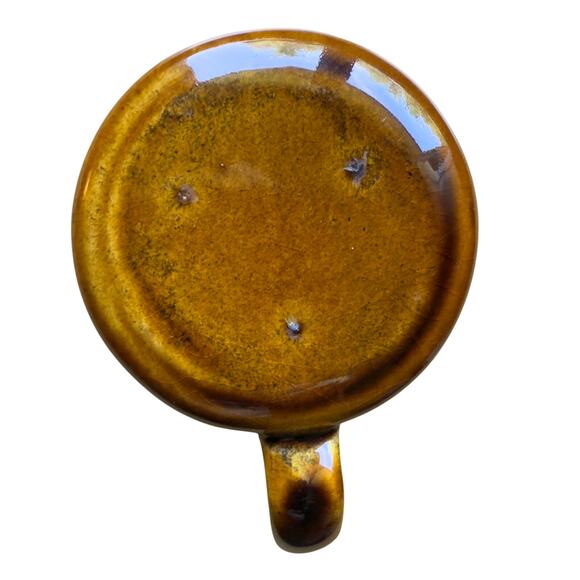 Vintage 1960s Drip Glaze Mug Illinois Sesquicentennial 1818–1968 Brown Mug - Picture 8 of 9